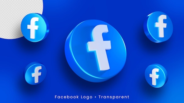 Facebook 3D-Logo Facebook-Hintergrund