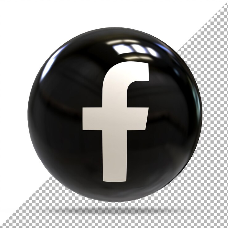 Facebook argent médias sociaux styles de ballons 3d