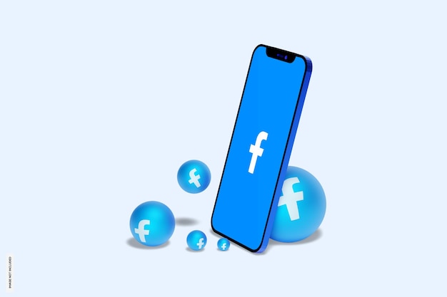 Facebook auf dem Handy-Mockup