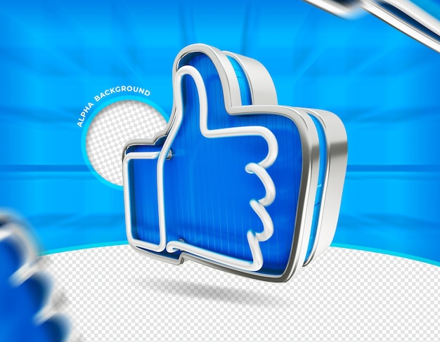 Facebook Comme Icône De Rendu 3d