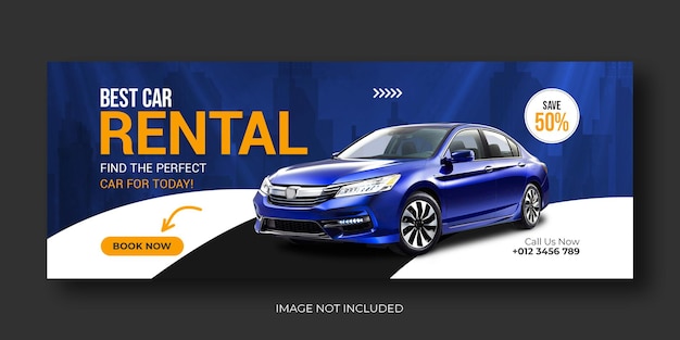 Facebook-Cover-Banner für die Promotion von Luxusautos in sozialen Medien