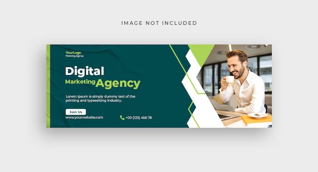 Facebook-Cover-Designvorlage für digitales Marketing