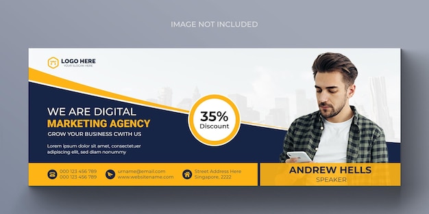 Facebook-Cover-Vorlage für digitales Marketing für soziale Medien von Unternehmen