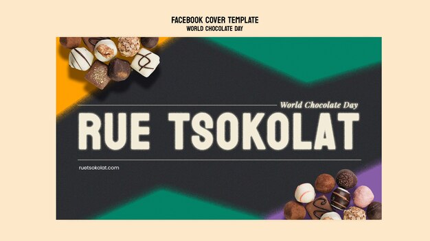 Facebook-cover-vorlage zum weltschokoladentag