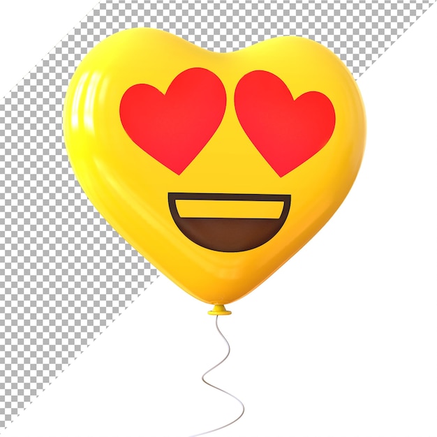 Facebook emoji coração balões coração 3d