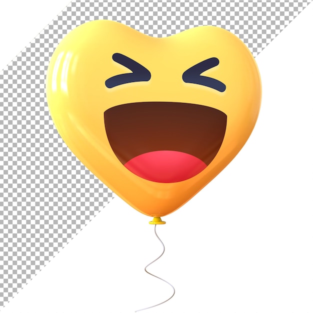 Facebook Emoji Haha Ballons Coeur 3d