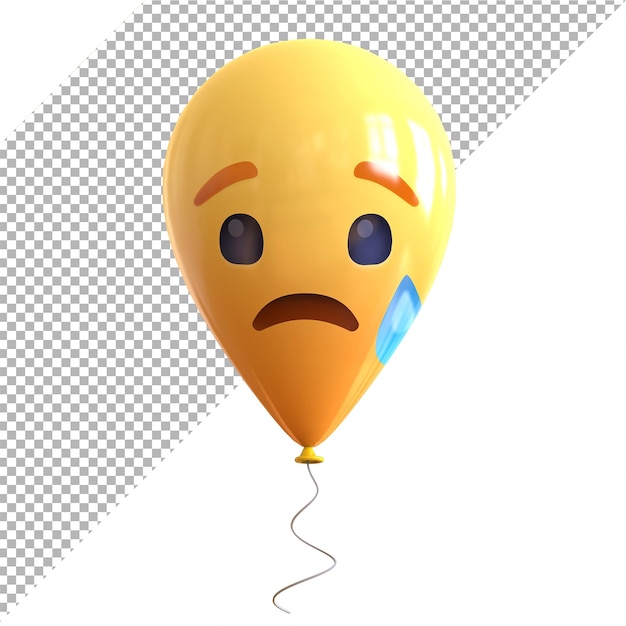 PSD facebook emoji traurige luftballons sterne 3d