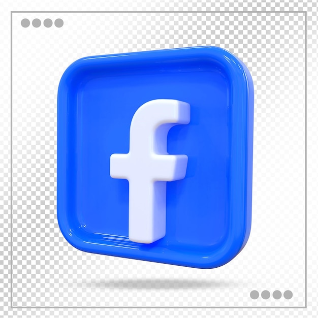 Facebook icône médias sociaux 3d