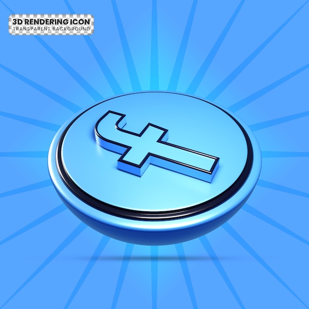 PSD facebook icono de renderizado 3d png