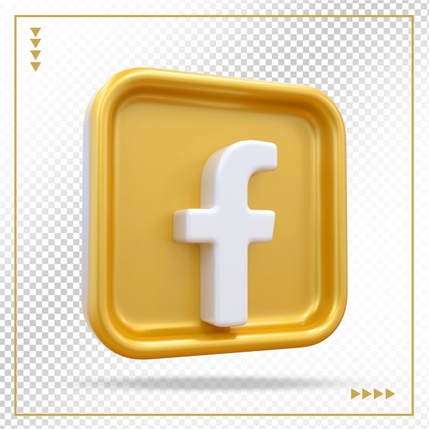 Facebook Logo Or Luxe Styles 3d