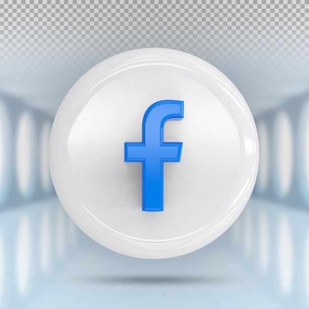 PSD facebook-logo-symbol 3d social media im modernen stil neu