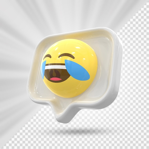 Facebook Réaction Emoji Rendu 3d