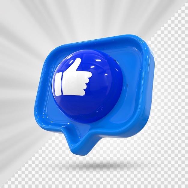 Facebook Réaction Emoji Rendu 3d