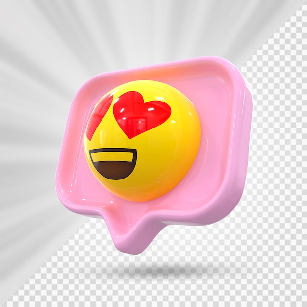 PSD facebook réaction emoji rendu 3d