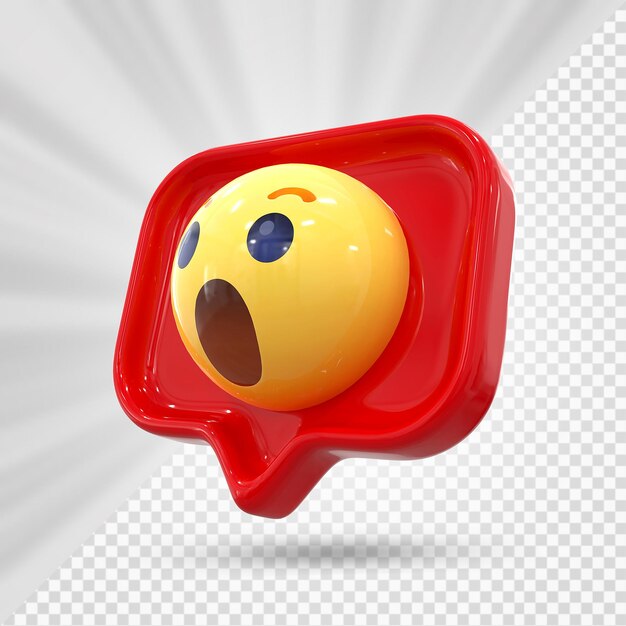 Facebook-reaktion emoji 3d-rendering