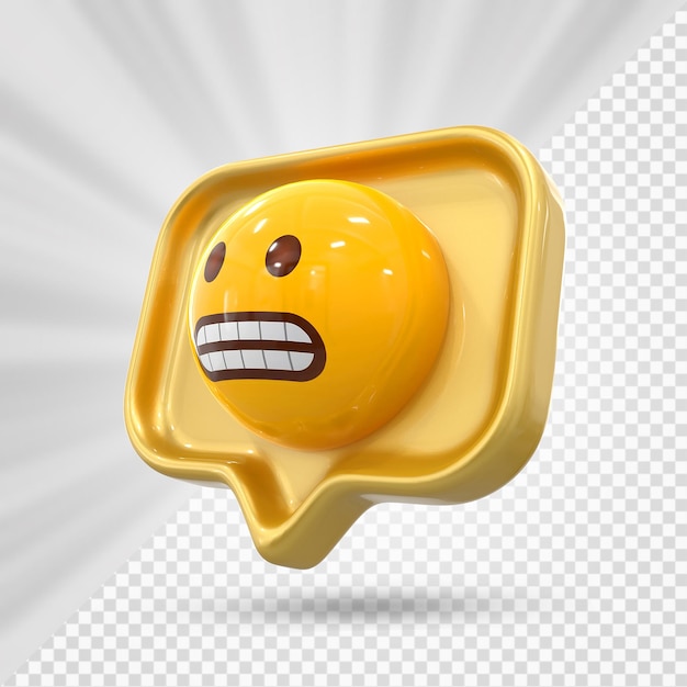 Facebook-reaktion emoji 3d-rendering