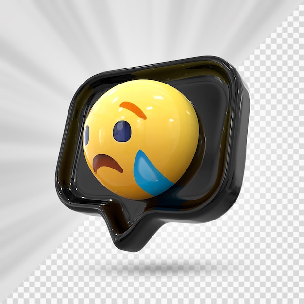 PSD facebook-reaktion emoji 3d-rendering