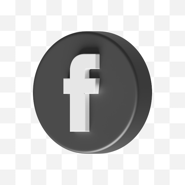 PSD facebook-social-media-symbol 3d