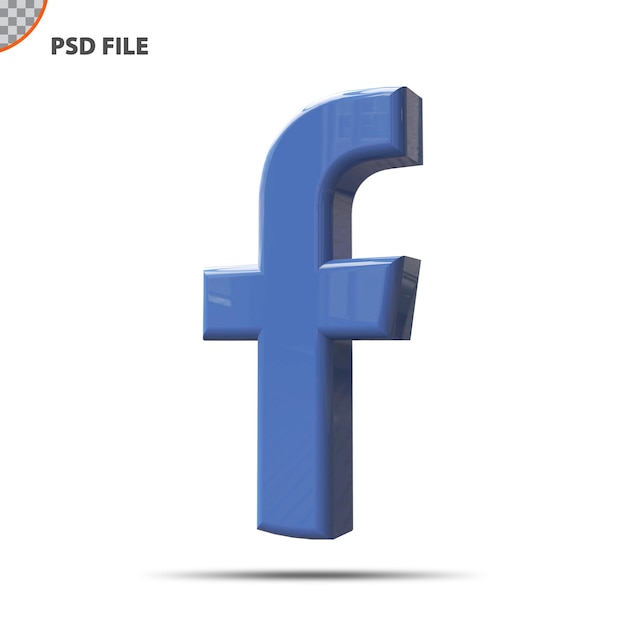 Facebook-Symbol 3D-Konzept