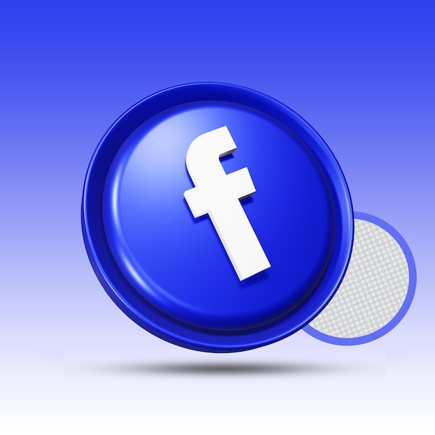 PSD facebook-symbol 3d-rendering isoliert