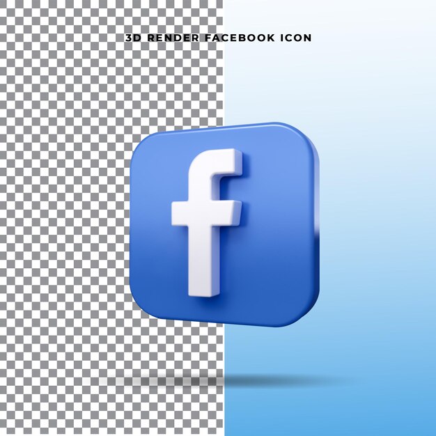 PSD facebook-symbol 3d-rendering