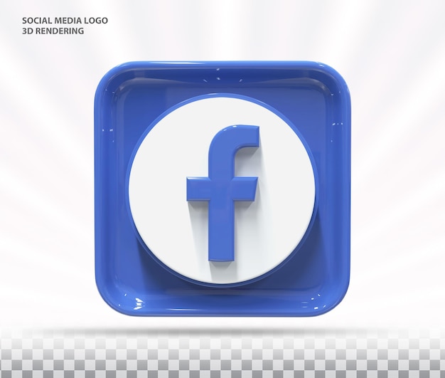 Facebook-Symbol 3d Social Media