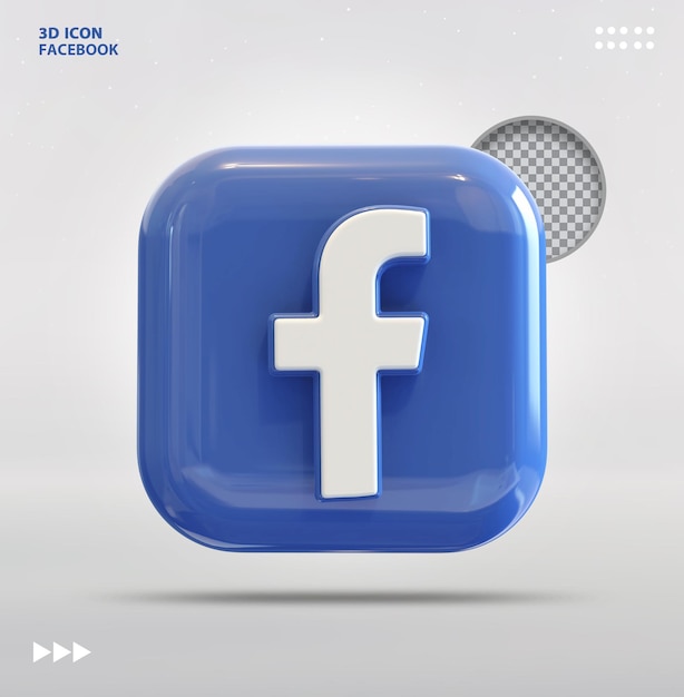 Facebook-symbol social-media-konzept 3d-rendering