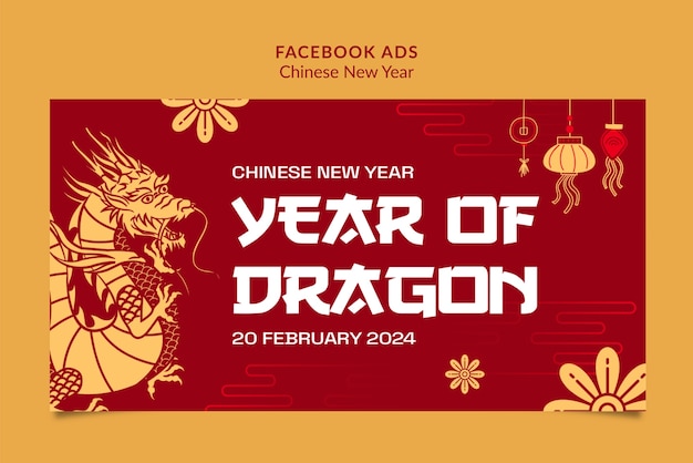 Facebook template per la celebrazione del capodanno cinese