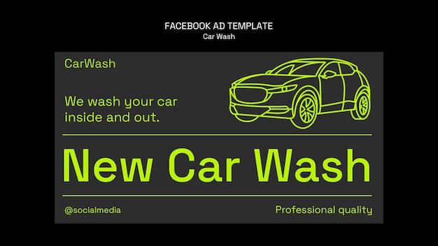Facebook-vorlage für autowaschservice