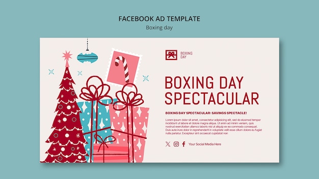 PSD facebook-vorlage für den boxing day