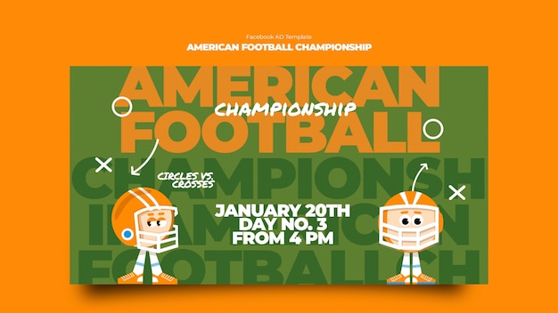 Facebook-Vorlage für die American Football Championship
