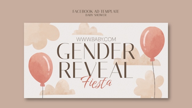 Facebook-Vorlage für die Feier der Babyshower