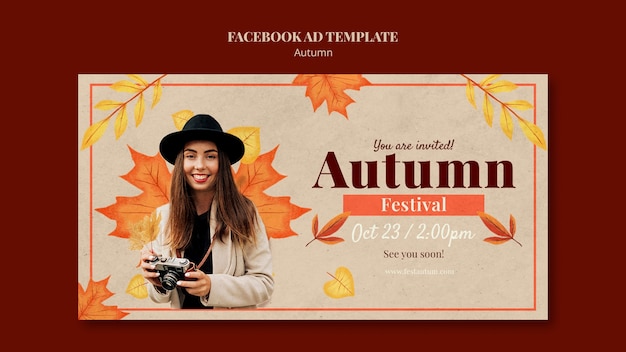 Facebook-Vorlage für die Herbstsaison