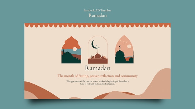 Facebook-vorlage für die ramadan-feier