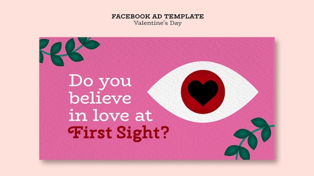Facebook-Vorlage für Feiern zum Valentinstag