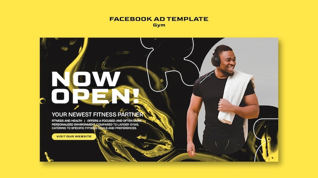Facebook-Vorlage für Fitness-Training