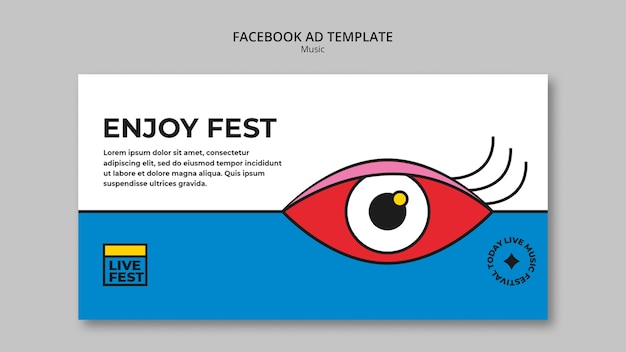 Facebook-Vorlage für Musikfestivals