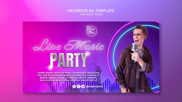 Facebook-Vorlage für Partyunterhaltung
