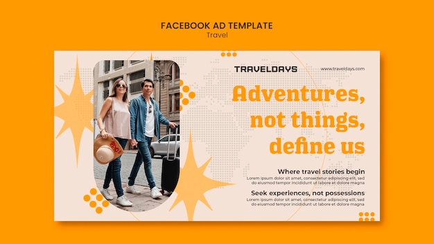 Facebook-Vorlage für Reise-Abenteuer