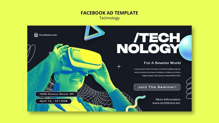 PSD facebook-vorlage für technologiekonzepte