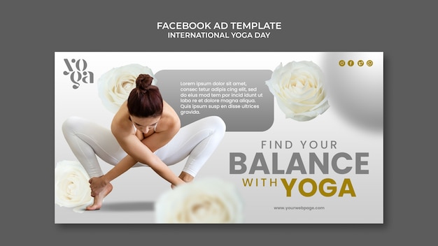 Facebook-vorlage zur feier des internationalen yoga-tages