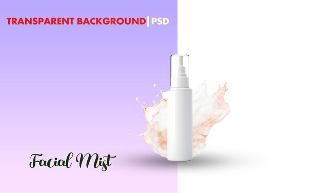 Facial mist arquivo psd de fundo transparente