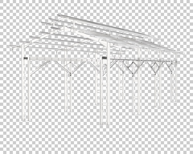 factory frame isolated on transparent background 3d rendering illustration