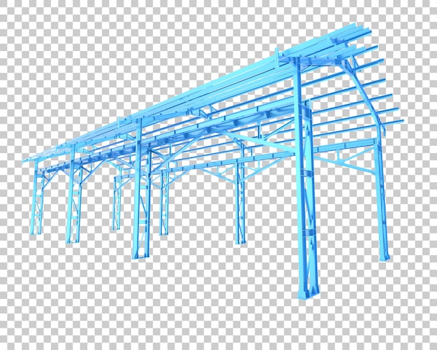 factory frame isolated on transparent background 3d rendering illustration