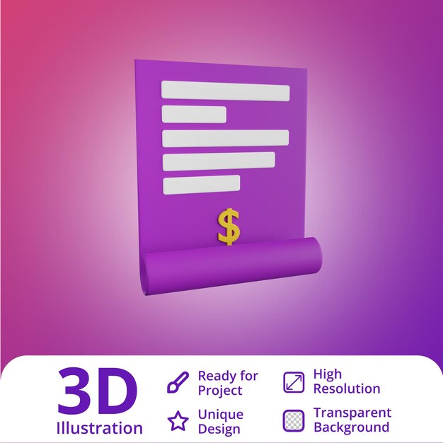 PSD factura 3d