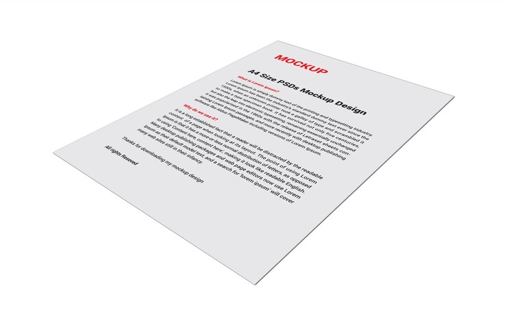 Factura de folleto de cartel de menú premium, folleto de portada de fax en papel de carta o archivo de maqueta de PSD sin letra