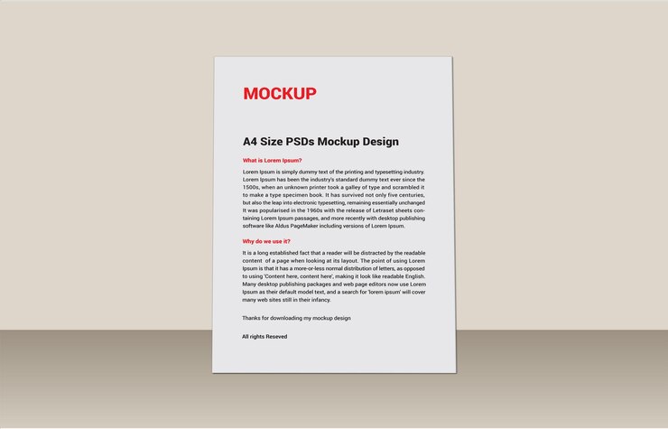 Factura de folleto de cartel de menú premium, folleto de portada de fax en papel de carta o archivo de maqueta de PSD sin letra