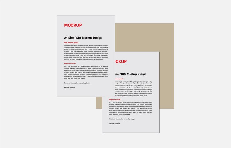 Factura de folleto de cartel de menú premium, folleto de portada de fax en papel de carta o archivo de maqueta de PSD sin letra