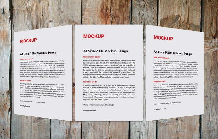 Factura de folleto de cartel de menú premium, folleto de portada de fax en papel de carta o archivo de maqueta de PSD sin letra
