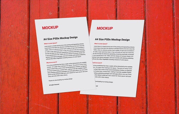 Factura de folleto de cartel de menú premium, folleto de portada de fax en papel de carta o archivo de maqueta de PSD sin letra